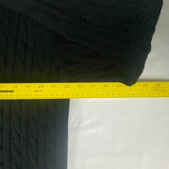 Old Navy Sweater Mens XL Cotton Black Cable Knit Crew Neck Long Sleeve Pullover - Picture 10 of 14